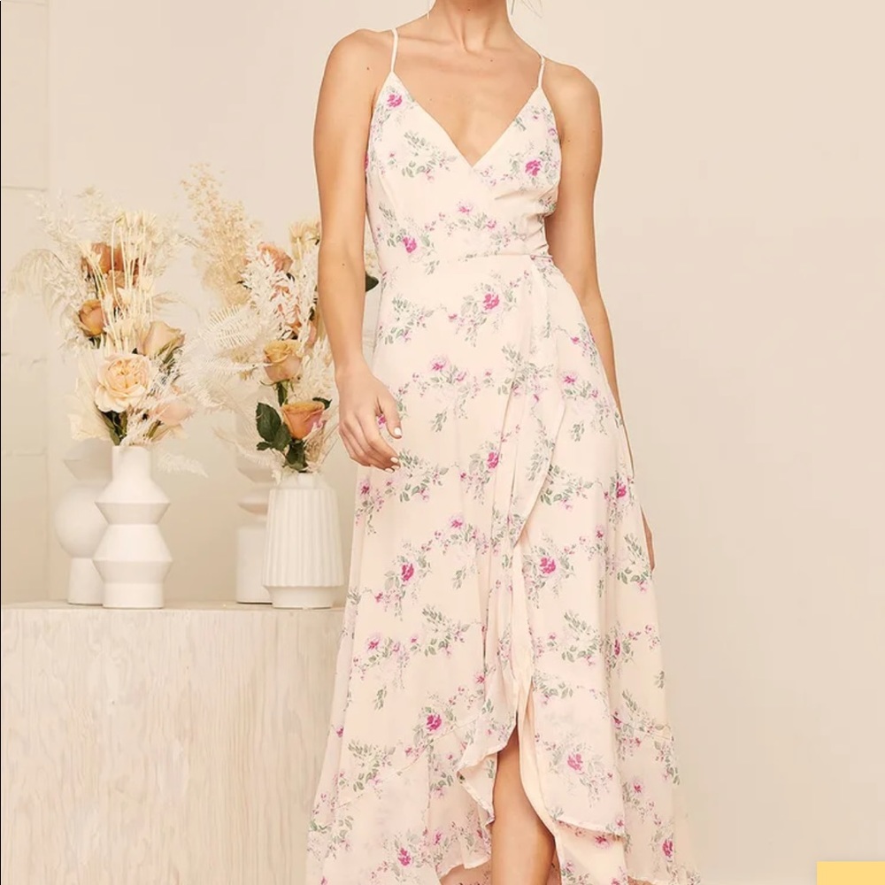 Floral maxi high low dress - so flattering!!